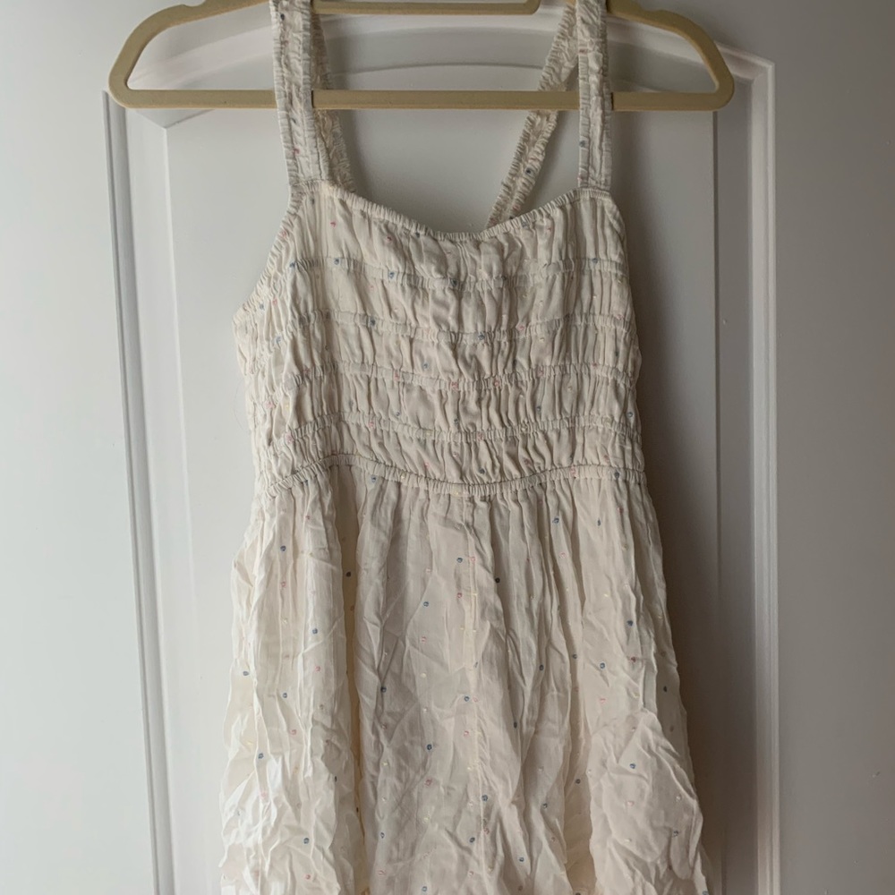 Urban outfitters size S/M white polka dot romper